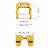 Hilason Solid Brass Bull Halter Clamp 7/8 in H x 1-7/8 in L Rope Hardware
