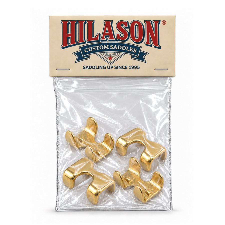 Hilason Solid Brass Bull Halter Clamp 7/8 in H x 1-7/8 in L Rope Hardware