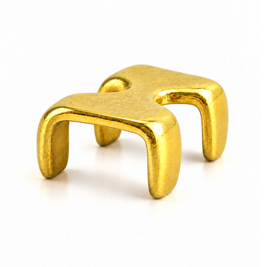 Hilason Solid Brass Bull Halter Clamp 7/8 in H x 1-7/8 in L Rope Hardware
