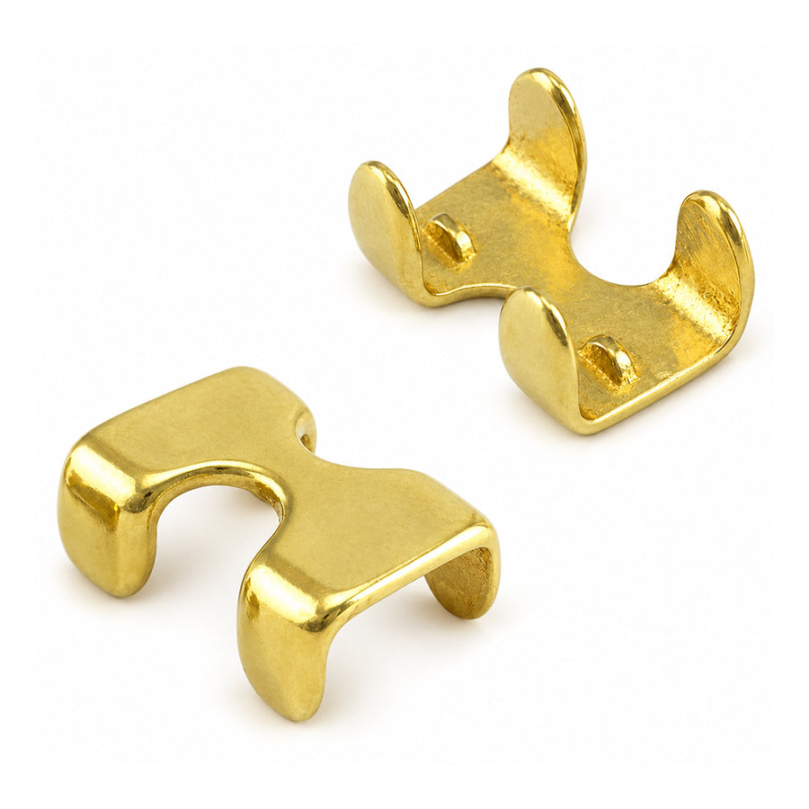 Hilason Solid Brass Bull Halter Clamp 7/8 in H x 1-7/8 in L Rope Hardware
