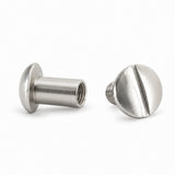Hilason 3/8 in Steel Chicago Screw Set Nickel Plated Binding Posts Hardware