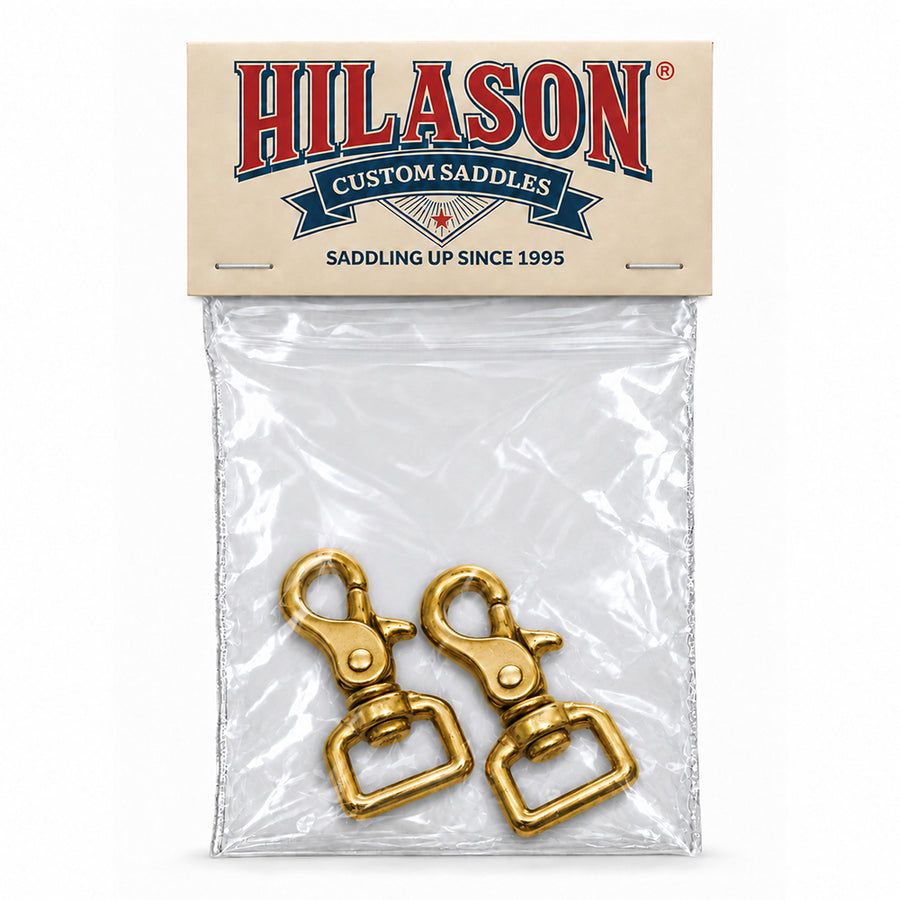 Hilason 3/4 in x 2-1/2 in Solid Brass Scissor Snap Square Swivel Hardware