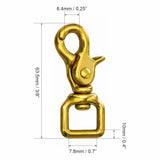 Hilason 3/4 in x 2-1/2 in Solid Brass Scissor Snap Square Swivel Hardware