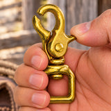 Hilason 3/4 in x 2-1/2 in Solid Brass Scissor Snap Square Swivel Hardware
