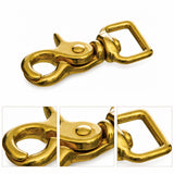 Hilason 3/4 in x 2-1/2 in Solid Brass Scissor Snap Square Swivel Hardware