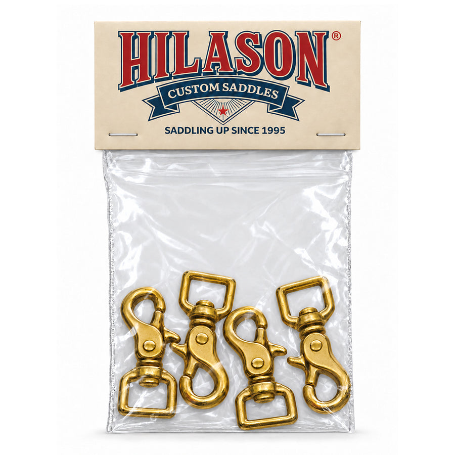 Hilason 3/4 in x 2-1/2 in Solid Brass Scissor Snap Square Swivel Hardware