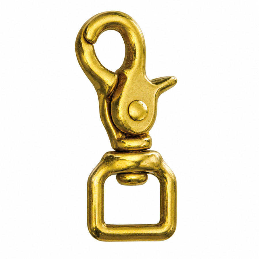 Hilason 3/4 in x 2-1/2 in Solid Brass Scissor Snap Square Swivel Hardware