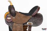 15 In Hilason Western Horse Barrel Racing Wooden Tree American Leather Saddle