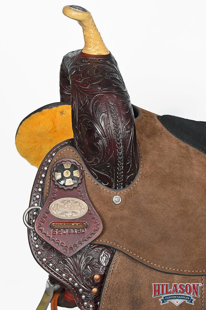 Hilason Western Horse Barrel Racing Wooden Tree American Leather Saddle