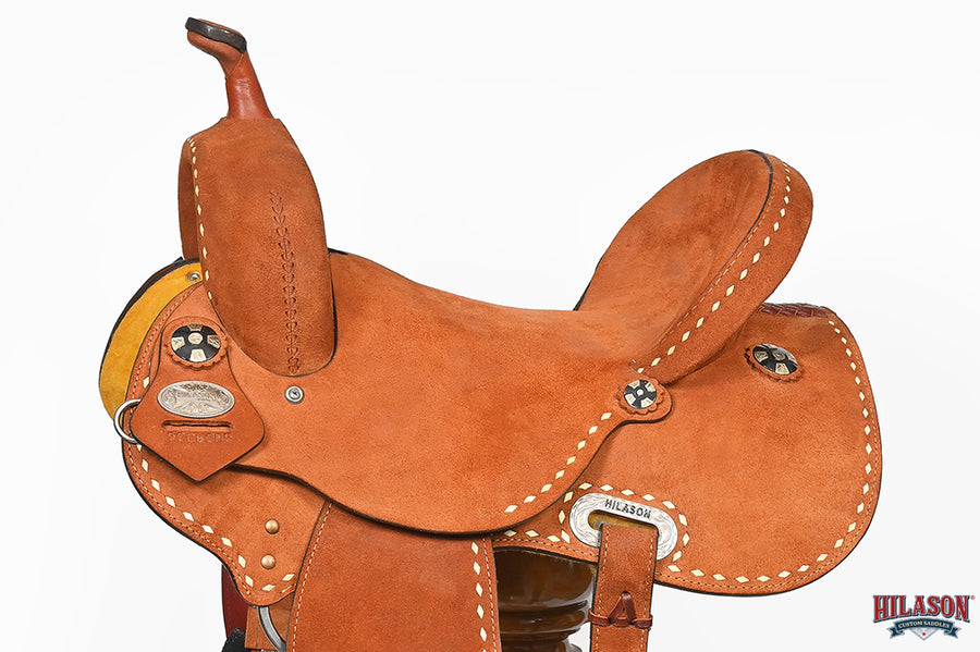 Hilason Western Horse Barrel Racing Wooden Tree American Leather Saddle