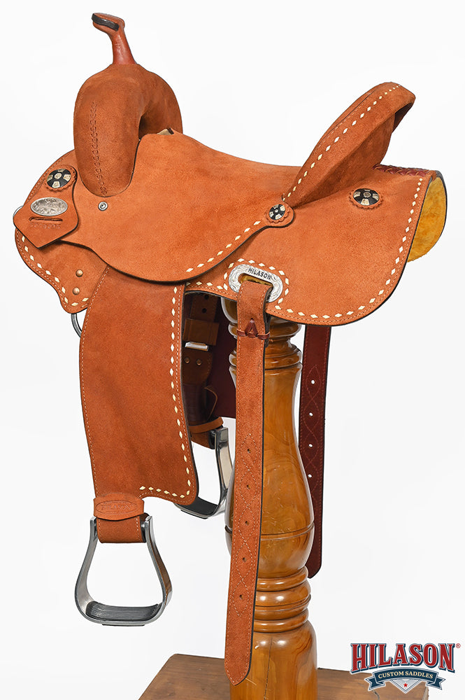 Hilason Western Horse Barrel Racing Wooden Tree American Leather Saddle