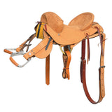 14" Hilason Series Hand-Made Rodeo Bronc American Leather Saddle - Uhorse