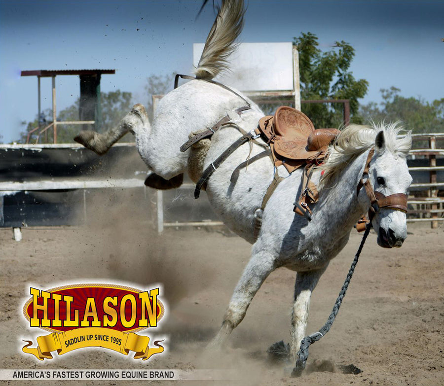 14" Hilason Classic Series Hand-Made Rodeo Bronc American Leather Saddle