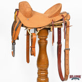 Hilason Classic Series Hand-Made Rodeo Bronc American Leather Saddle