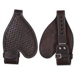 HILASON Youth Western Saddle Replacement Fenders, Genuine Leather Short Fenders, Basket Weave, Adjustable Buckles