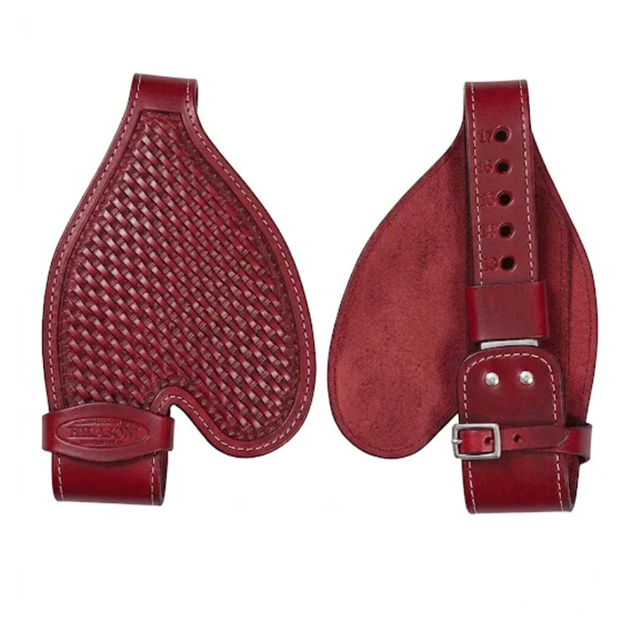 HILASON Youth Western Saddle Replacement Fenders, Genuine Leather Short Fenders, Basket Weave, Adjustable Buckles