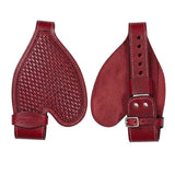 HILASON Youth Western Saddle Replacement Fenders, Genuine Leather Short Fenders, Basket Weave, Adjustable Buckles