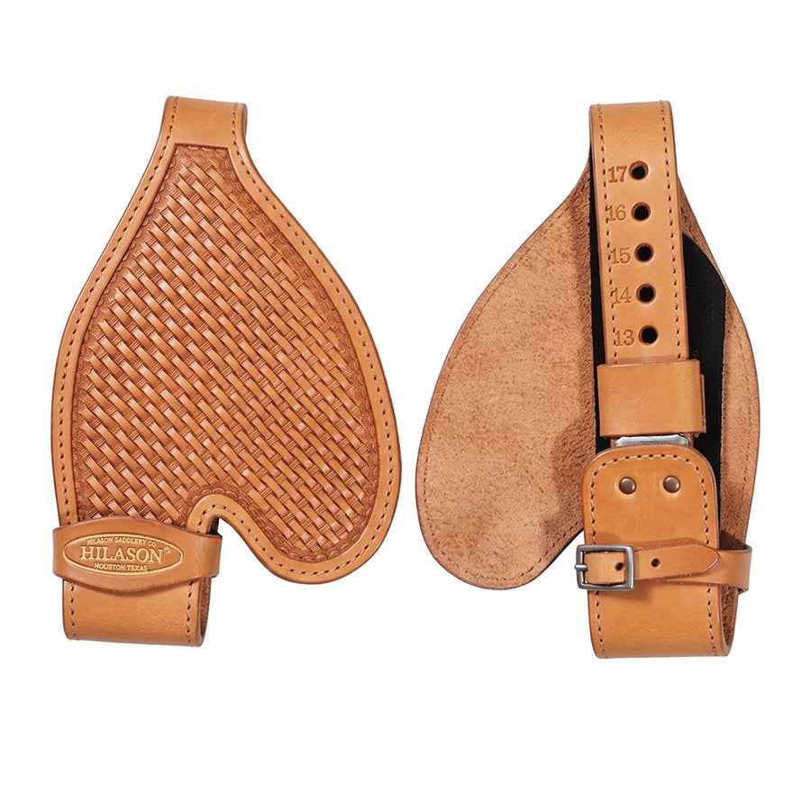 HILASON Youth Western Saddle Replacement Fenders, Genuine Leather Short Fenders, Basket Weave, Adjustable Buckles