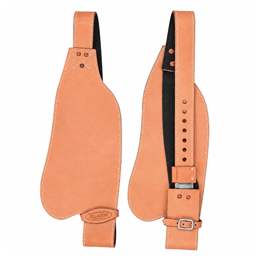 Hilason Leather Saddle Replacement Fenders Pair with Hobble Straps, Adult Western Riding