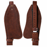 Hilason Leather Saddle Replacement Fender Pair with Hobble Straps, Genuine Skirting Leather Stirrup Leathers, 2 Inch Wide