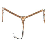 HILASON Western Genuine American Leather Horse Headstall & Breast Collar Set Tan