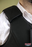 HILASON Safety Bull Riding Vest Protective Leather Black | Equestrian Unisex Rodeo Men & Women