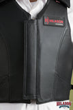 HILASON Safety Bull Riding Vest Protective Leather Black | Equestrian Unisex Rodeo Men & Women