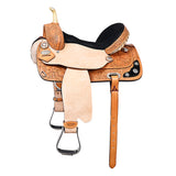 16 In Western Horse Treeless Saddle American Leather Trail Barrel Hilason - Uhorse