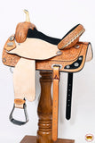HILASON Western Horse Treeless Saddle American Leather Barrel | for Horses