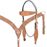 HILASON Western Horse Treeless Saddle American Leather Trail Barrel Tack | for Horses
