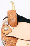 HILASON Western Horse Treeless Saddle American Leather Trail Barrel Tack | for Horses