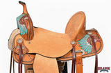 HILASON Flex Tree Western Horse Saddle in American Leather Barrel Trail | for Horses