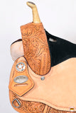 HILASON Western Horse Saddle American Leather Flex Trail Barrel | for Horses