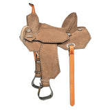 15 In Hilason Western Horse Barrel Flex Tree Trail American Leather Saddle Gray - Uhorse