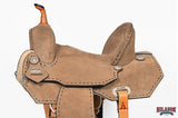Hilason Western Horse Barrel Flex Tree Trail American Leather Saddle Gray