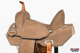 Hilason Western Horse Barrel Flex Tree Trail American Leather Saddle Gray