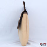 Hilason Canvas Hunter Bag with Dark Brown Western Trim