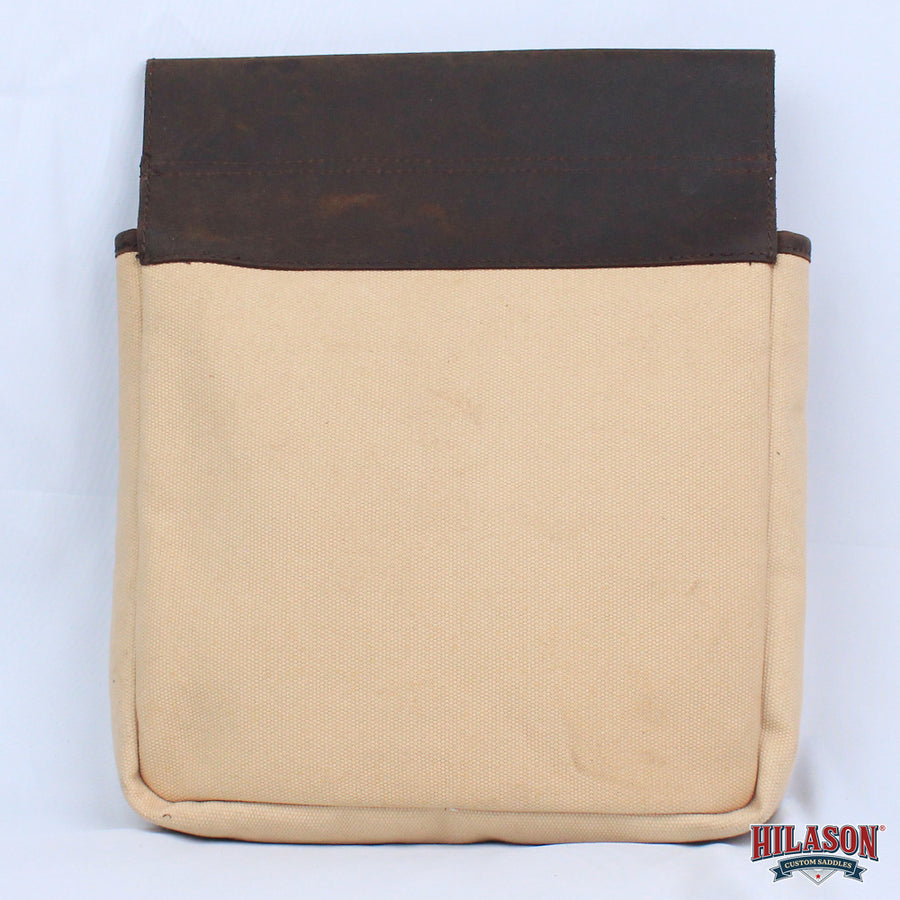 Hilason Canvas Hunter Bag with Dark Brown Western Trim