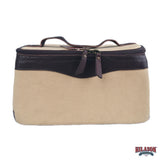 Hilason Canvas Hunter Bag with Genuine Leather Trim & Zipper Closure