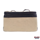 Hilason Canvas Hunter Bag with Genuine Leather Trim & Zipper Closure