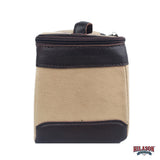 Hilason Canvas Hunter Bag with Genuine Leather Trim & Zipper Closure
