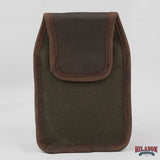 Hilason Canvas Hunter Bag w/ Brown Leather Trim and Front Flap Pocket