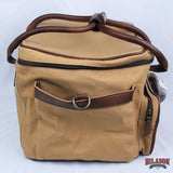 Hilaosn Canvas Hunter Bag with Brown Leather Trim, Dual Handles