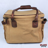 Hilaosn Canvas Hunter Bag with Brown Leather Trim, Dual Handles