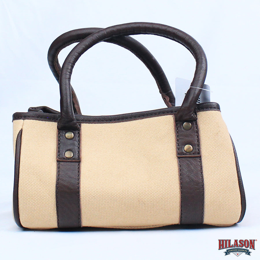 Hilason Canvas Hunter Tote Bag with Genuine Leather Trim