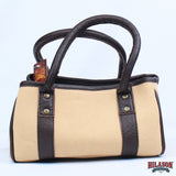 Hilason Canvas Hunter Tote Bag with Genuine Leather Trim