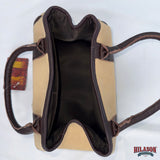 Hilason Canvas Hunter Tote Bag with Genuine Leather Trim