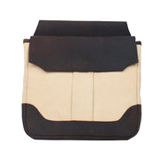 Hilason Canvas Hunter Bag with Dark Brown Leather Flap