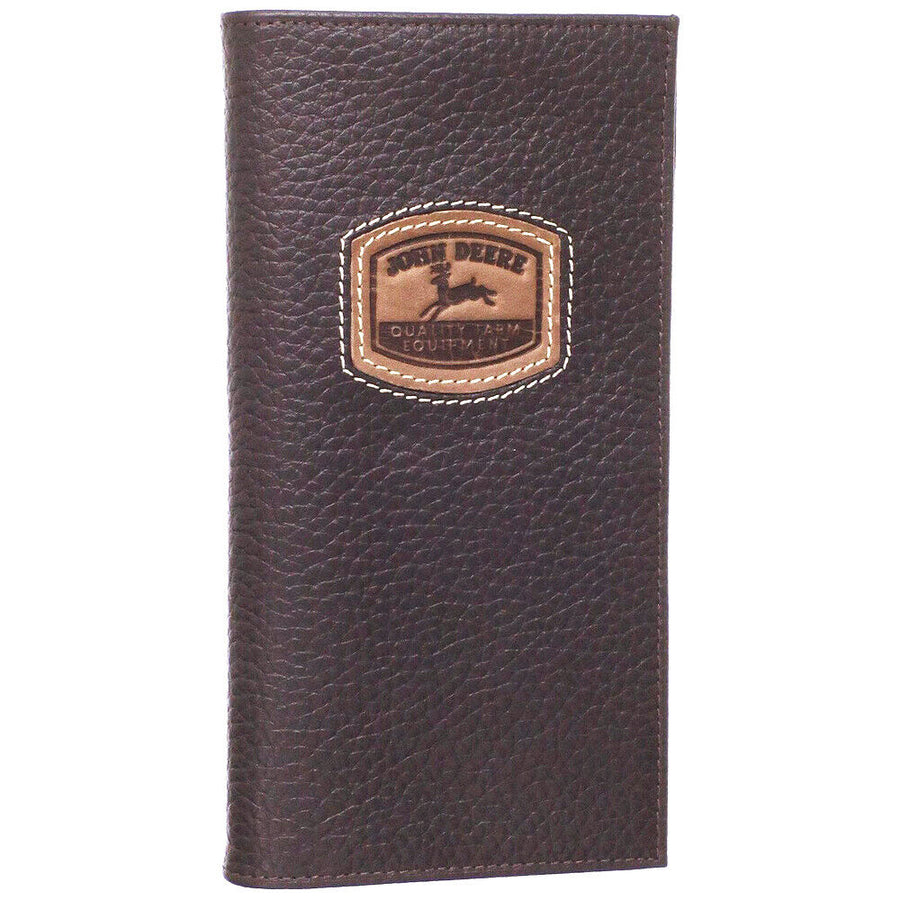 John Deere Men'S Historical Logo Cheque Book Holder, Brown, One Size - Uhorse