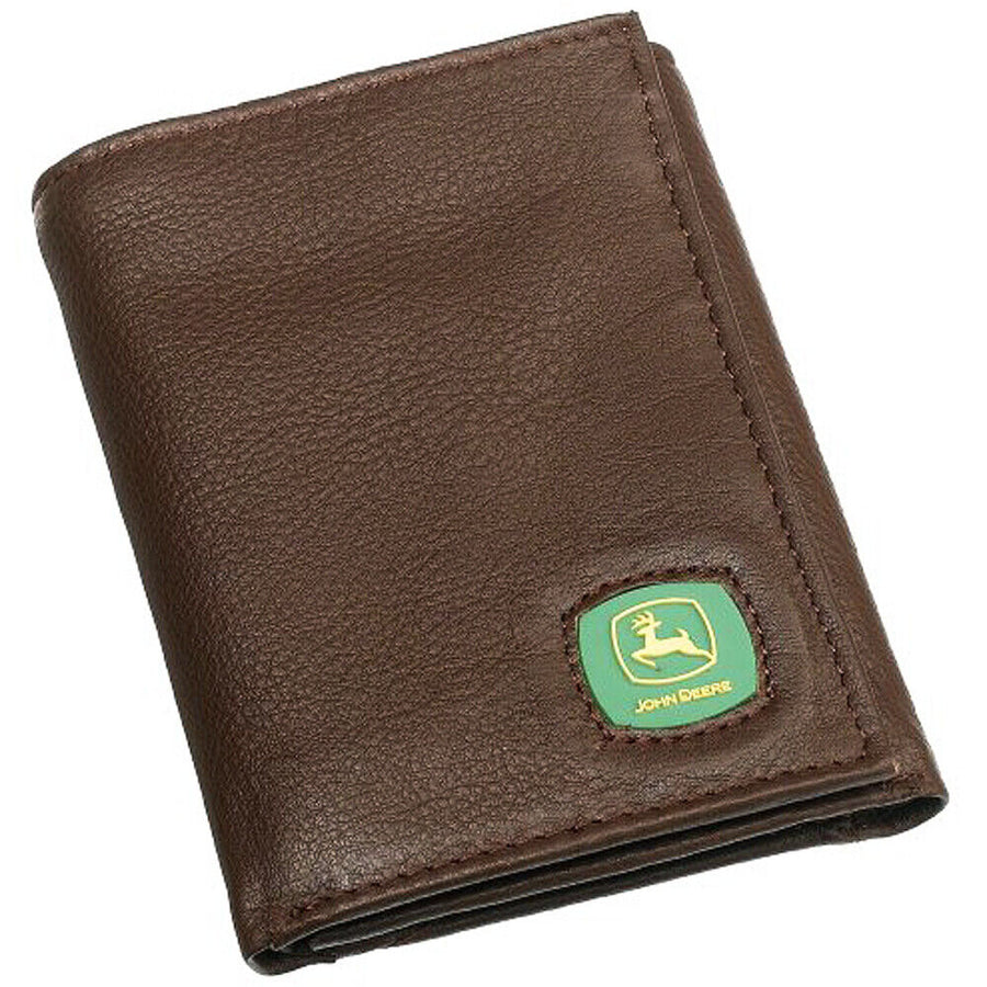 John Deere Men'S Tri-Fold Wallet,Brown,One Size - Uhorse